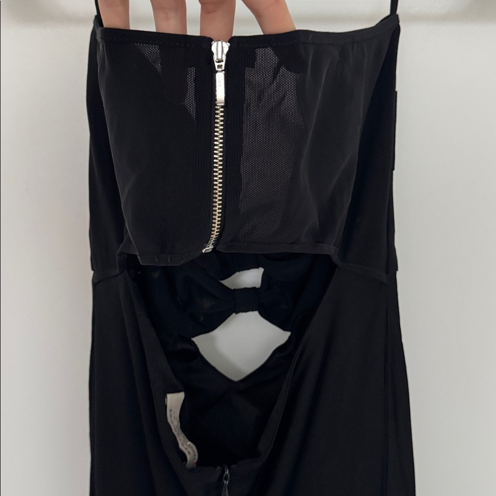 bec + bridge Halle Black Strapless Dress - Size 10 - Picture 7 of 9